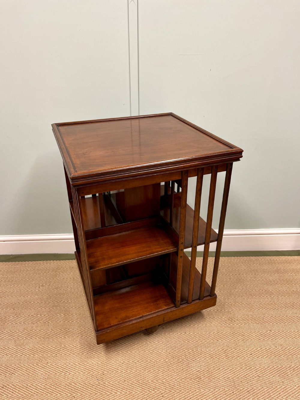 19th century walnut revolving bookcase View IV
