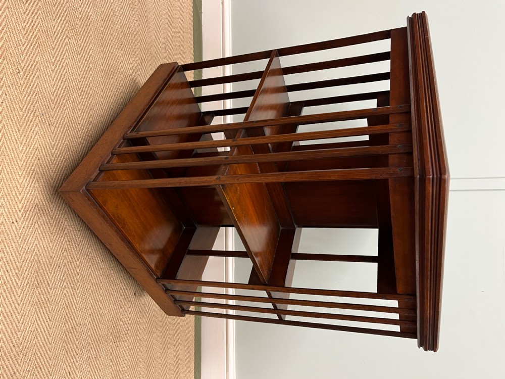 19th century walnut revolving bookcase View VI