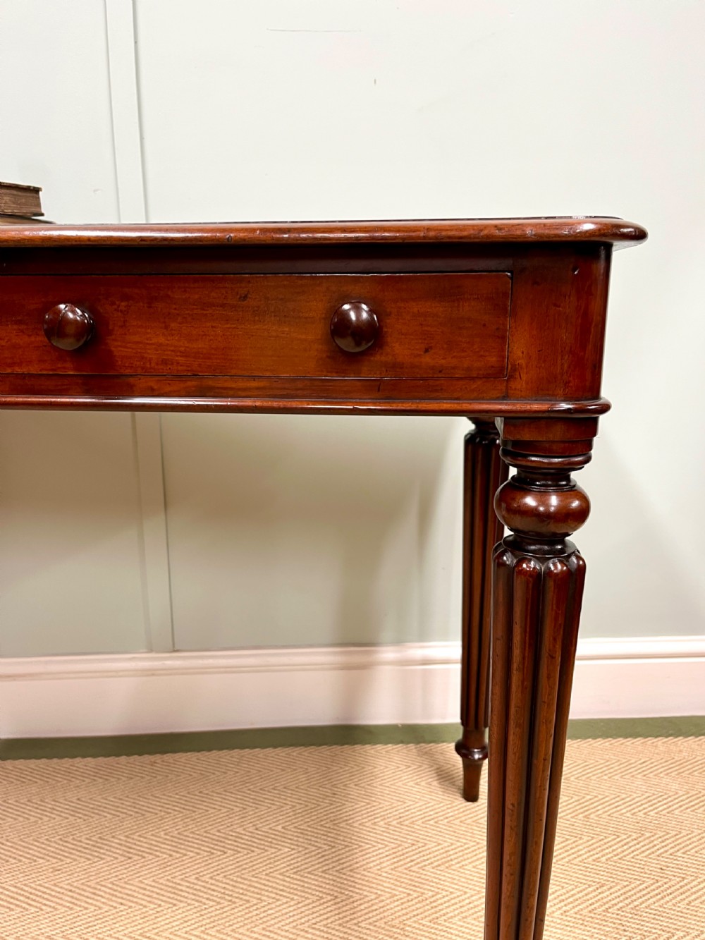 19th century mahogany writing side table View II