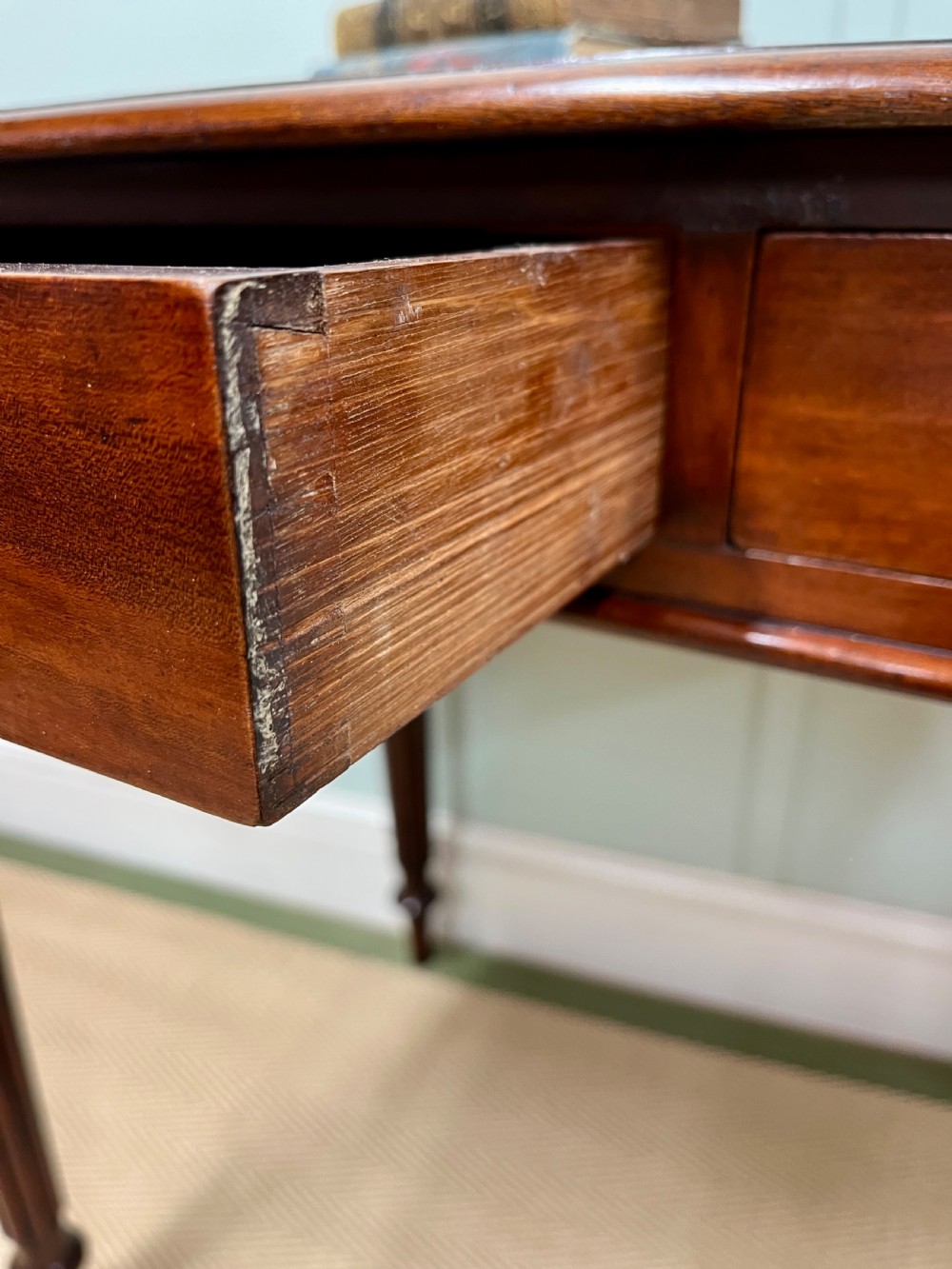 19th century mahogany writing side table View VI