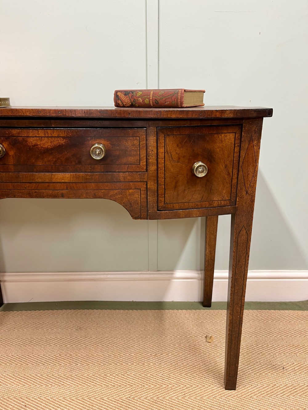 Georgian mahogany bow fronted table View III