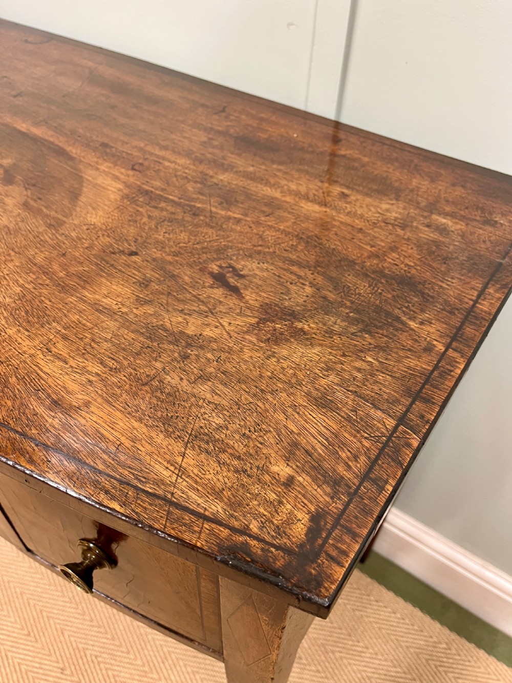 Georgian mahogany bow fronted table View XI