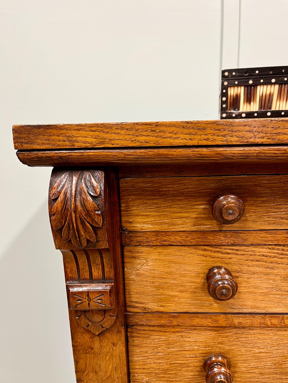 19th century oak Wellington chest View III
