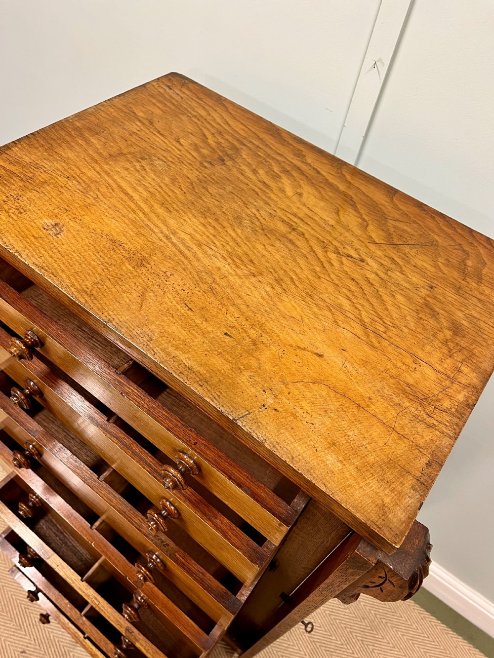 19th century oak Wellington chest View VI