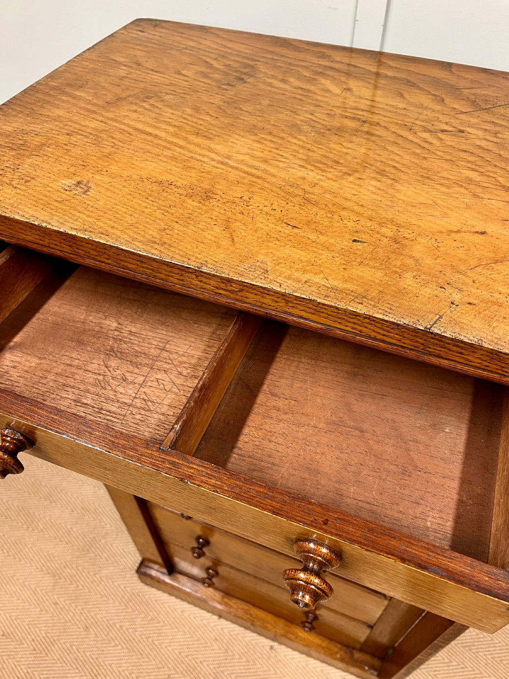 19th century oak Wellington chest View VII