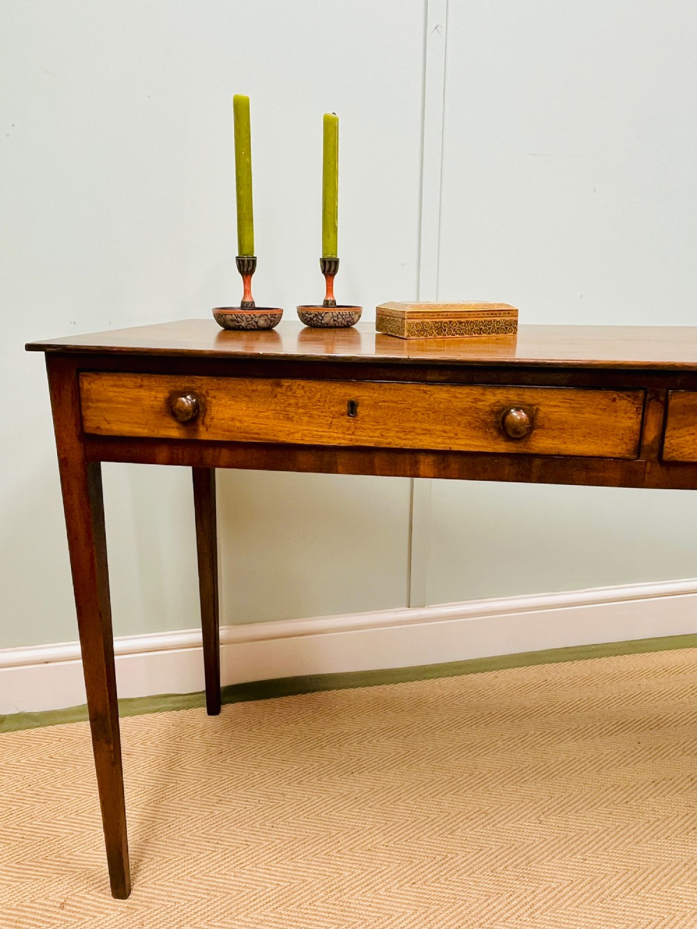 19th century mahogany hall writing table View II