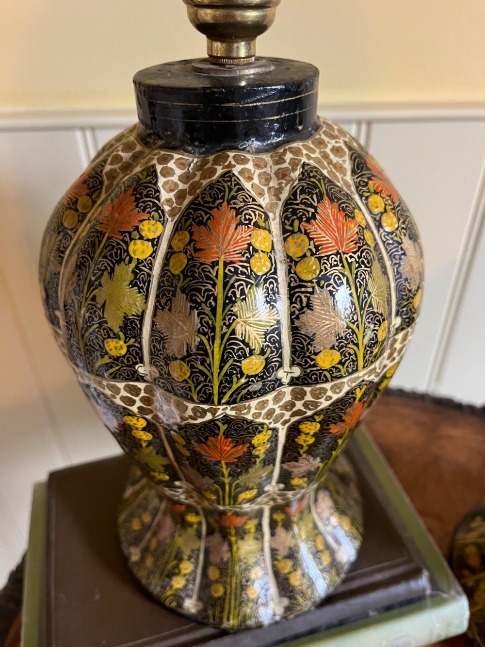 Pair of 20th century Kashmiri lamps View IV