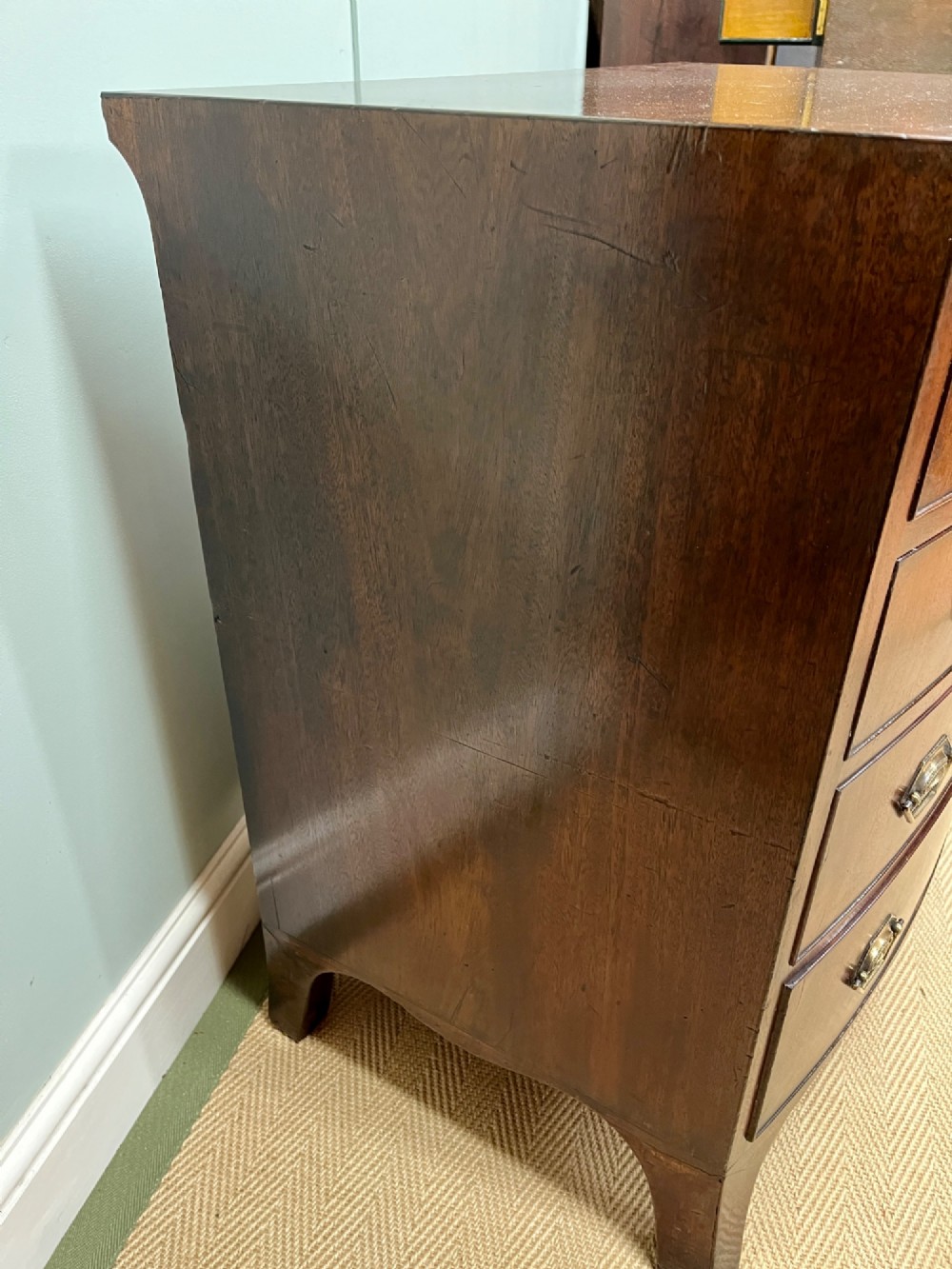 18th century Georgian bow fronted chest of drawers View VI