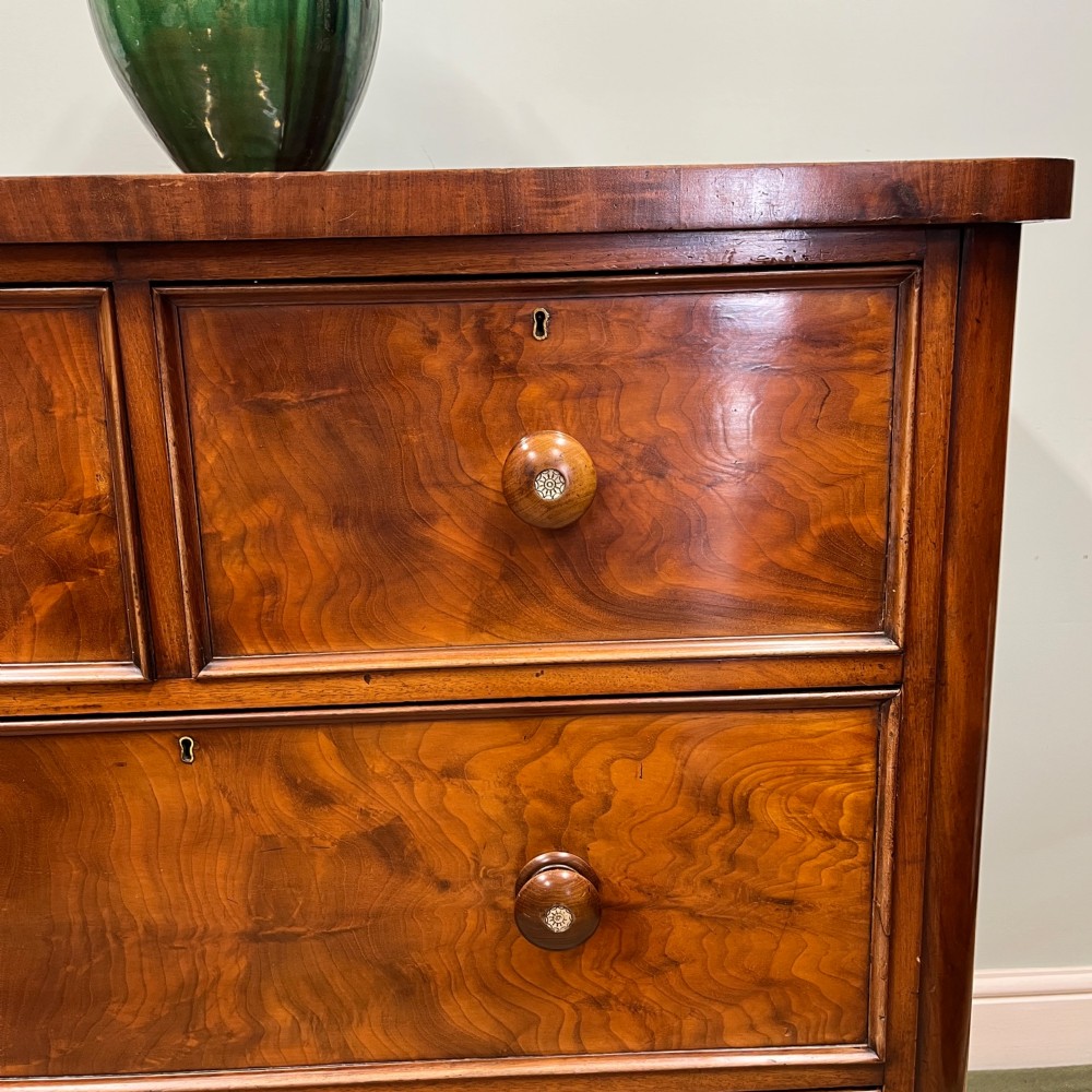 A 19th-century mahogany chest of drawers featuring two short upper drawers above two long lower drawers, set on a solid plinth base. View III