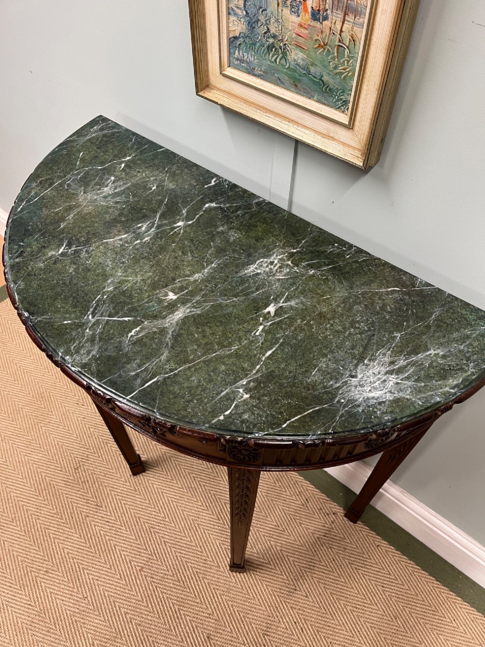 19th century Demi lune table View III