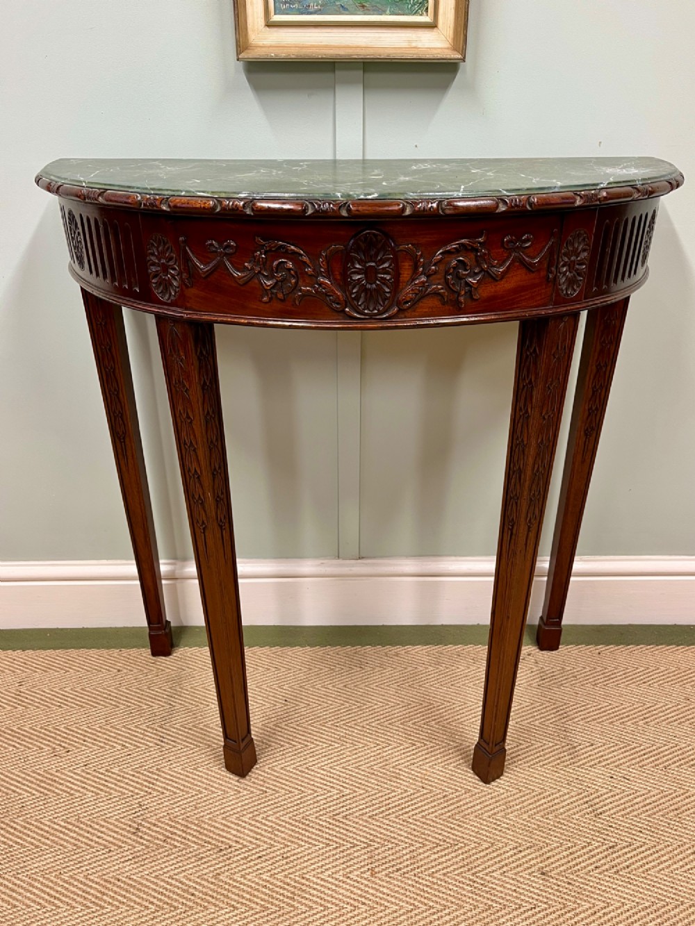 19th century Demi lune table View IV