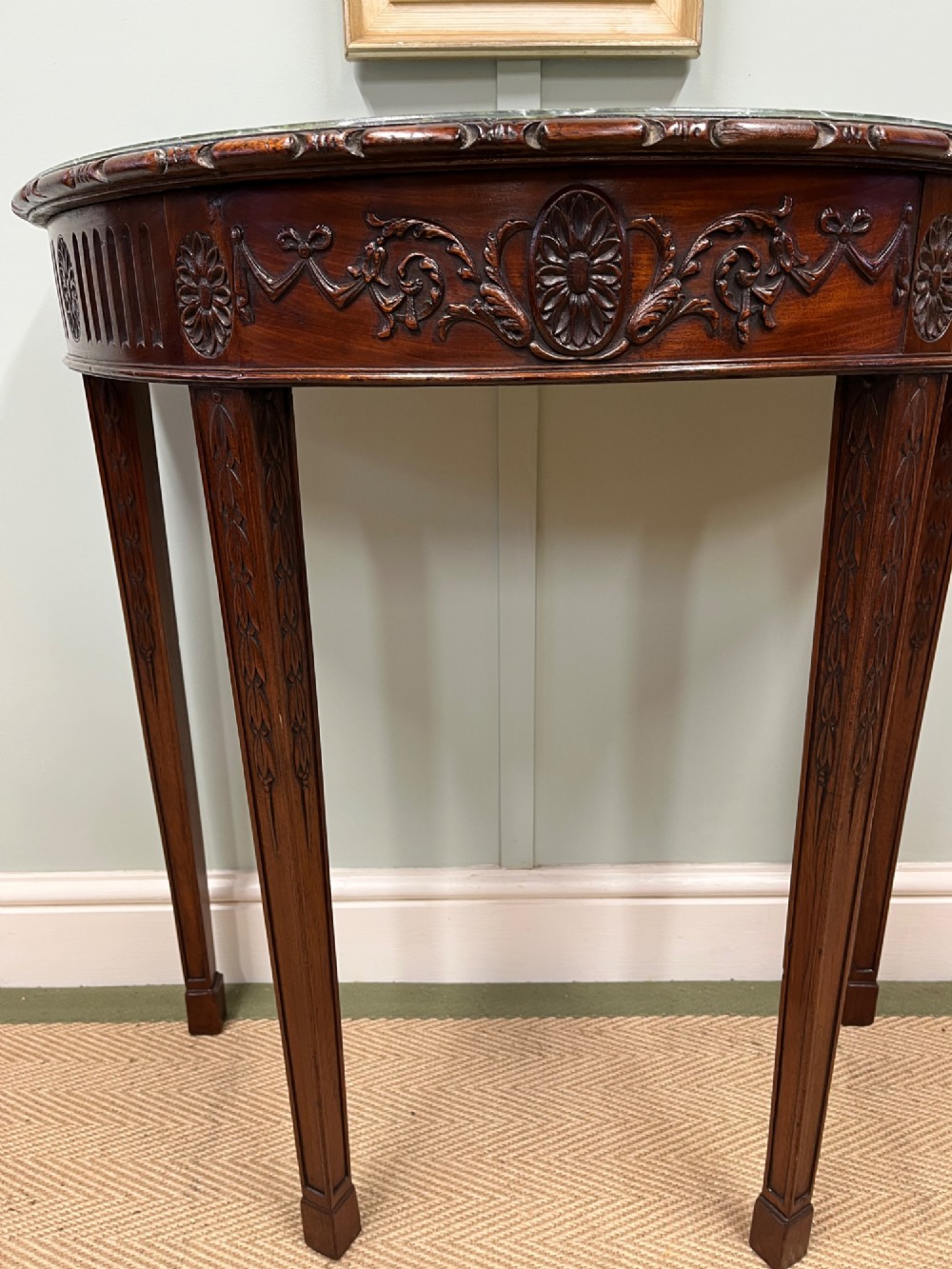 19th century Demi lune table View V