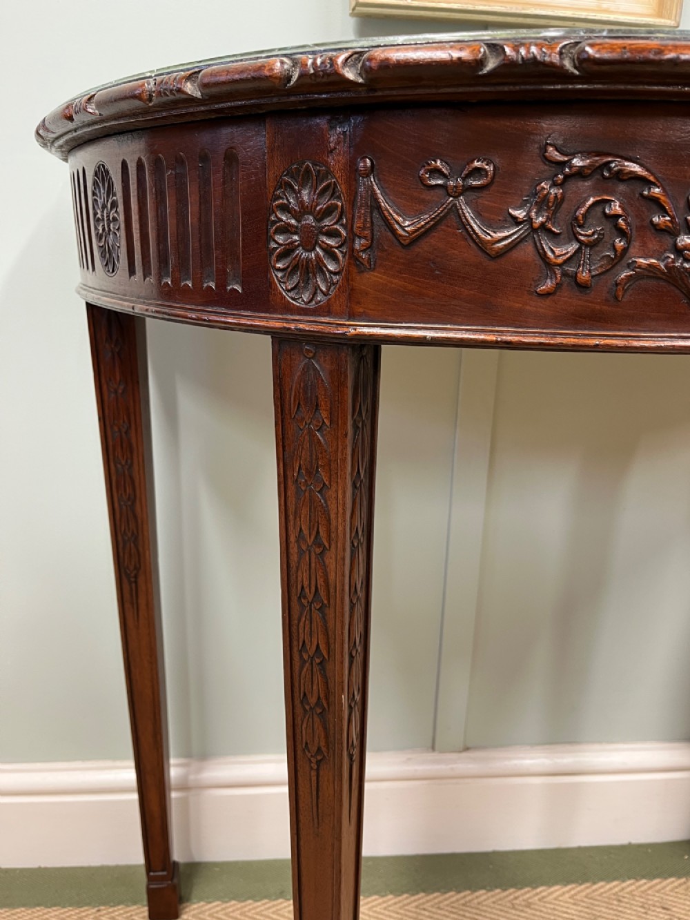 19th century Demi lune table View VI