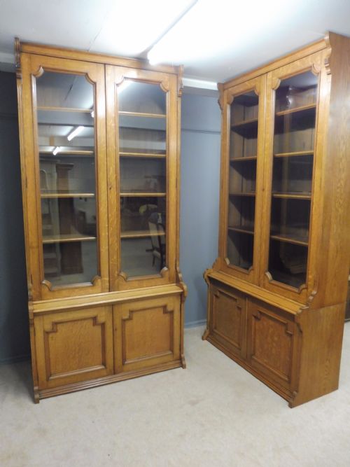 Superb Pair of Victorian Country House Library Bookcases Circa 1890