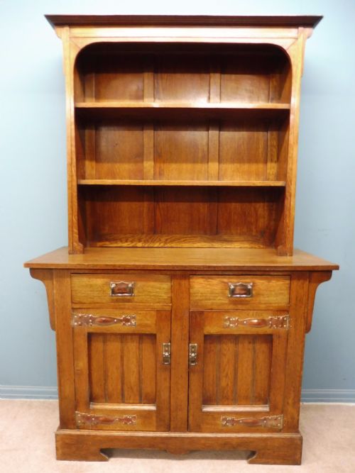 Arts & Crafts Golden Oak Bookcase Circa 1900