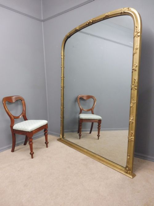 Very Large Gilt Dressing Room Original Mirror Circa 1880
