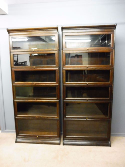 fig 1. LARGE PAIR OF SECTIONAL LAWYERS BOOKCASES