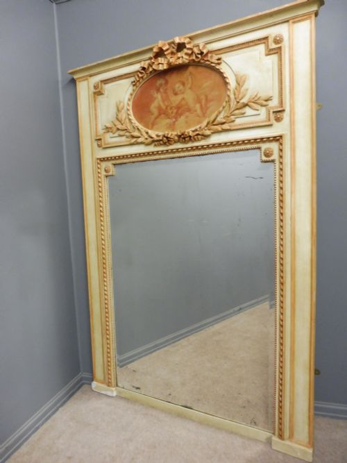 Antique French Painted Mirror Circa 1900