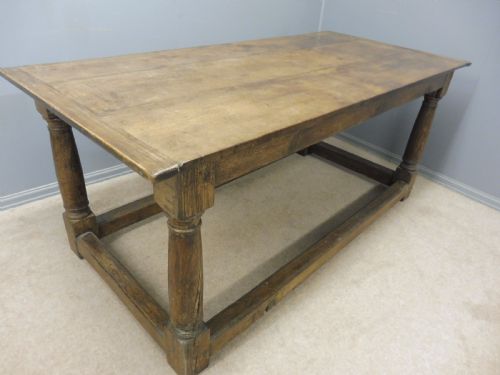 Antique Oak 3 Plank Dining Table Circa 1800