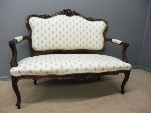 19th Century Small French Walnut Sofa