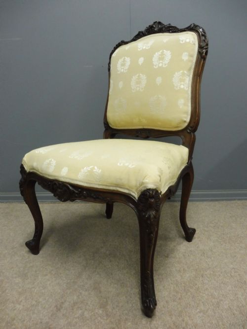 19th Century French Walnut Bedroom Chair