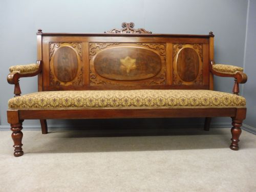 Mahogany Country House Hall Seat