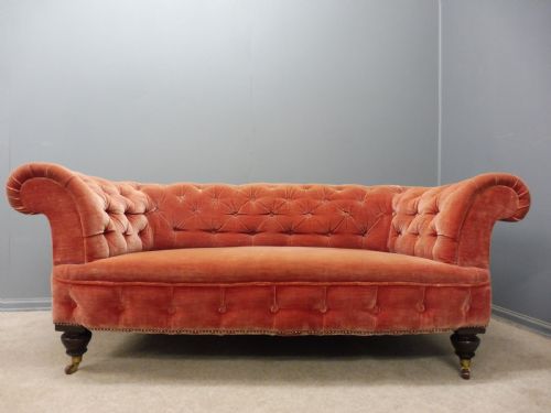 Victorian Velvet Chesterfield Sofa