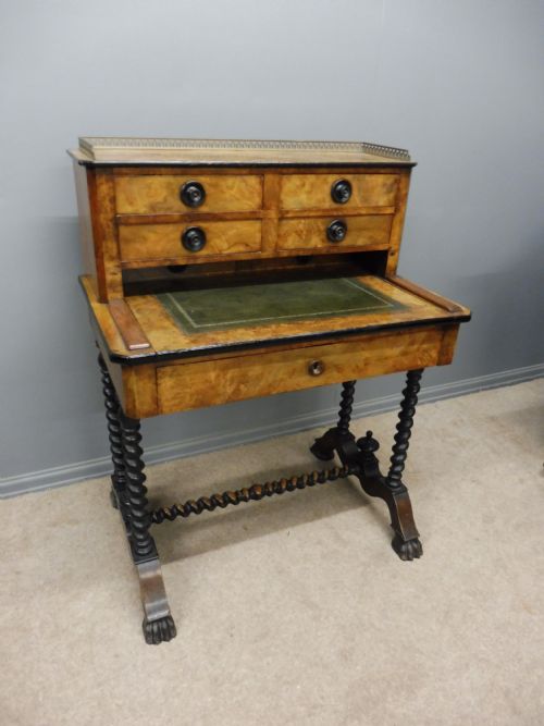 19th Century Figured Walnut Writing Desk
