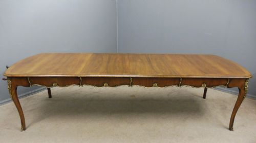 Beautiful Rare French Influence Walnut Extending Dining Table 1890 -1900
