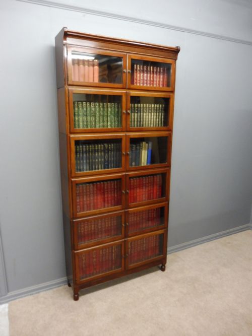 Tall Mahogany Sectional Lawyers Bookcase