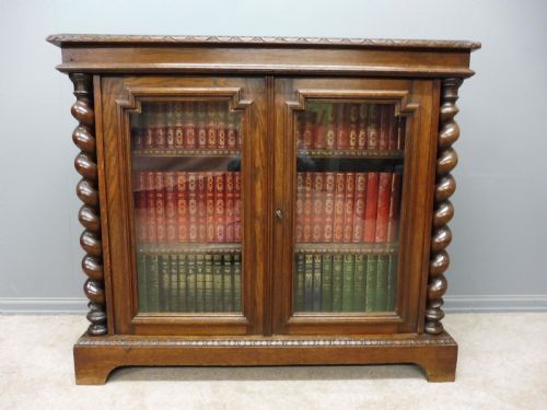 Victorian Dwarf Oak Bookcase Circa 1880