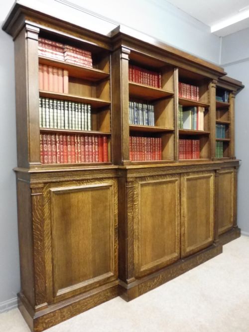 Large 19th Century Oak Country House Bookcase