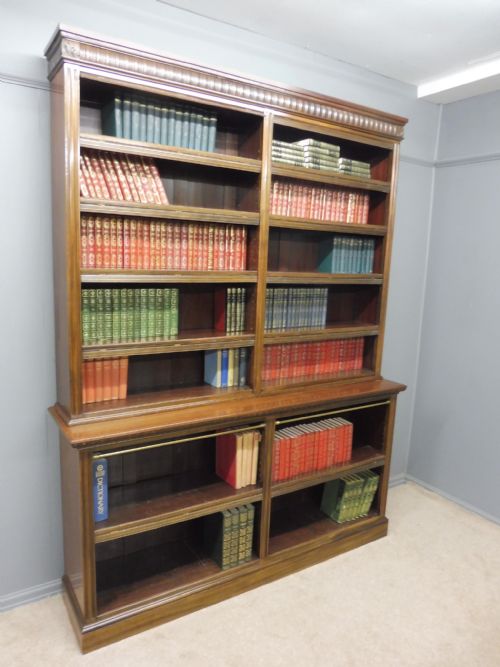 Large Edwardian Mahogany Library Bookcase