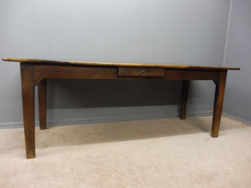 Antique Elm French Farmhouse Table Circa 1820 Seats Up to 8