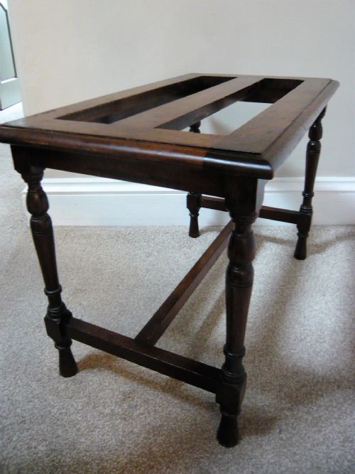 Victorian Mahogany Turned Leg Luggage Rack Luggage Stand C1890