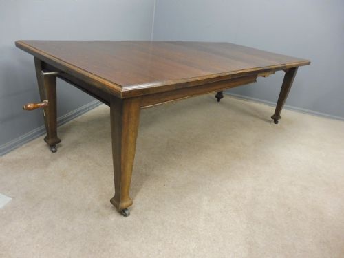 Oak Arts and Crafts Extending Dining Table Seats 10