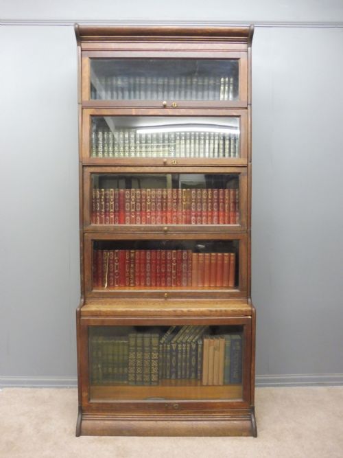 fig 1. 5 HIGH EDWARDIAN GUNN STACKING BOOKCASE
