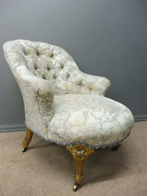 Gilt Legged Victorian Bedroom Chair