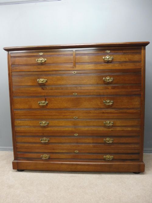 Large Victorian Walnut Chest of Drawers