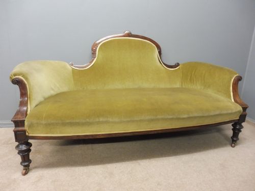 Antique Victorian Rosewood Showframe Sofa