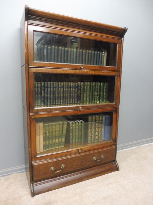 Oak Stacking Section Lawyers Bookcase by Gunn