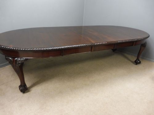 Large Late Victorian Mahogany 3 Leaf Extending Dining Table