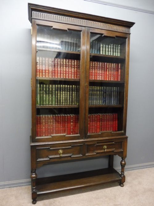 Edwardian Oak Bookcase by Maple and Co