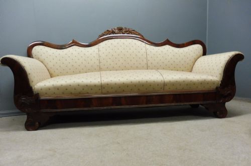 Victorian Period Scroll End Sofa