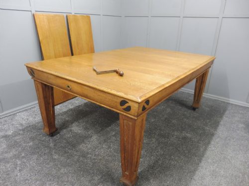 Large Oak Arts and Crafts Extending Dining Table Circa 1900