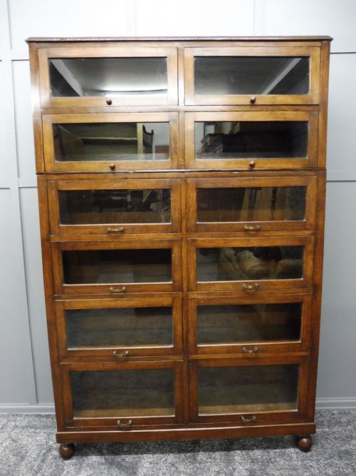 Edwardian Oak Haberdashery Cabinet