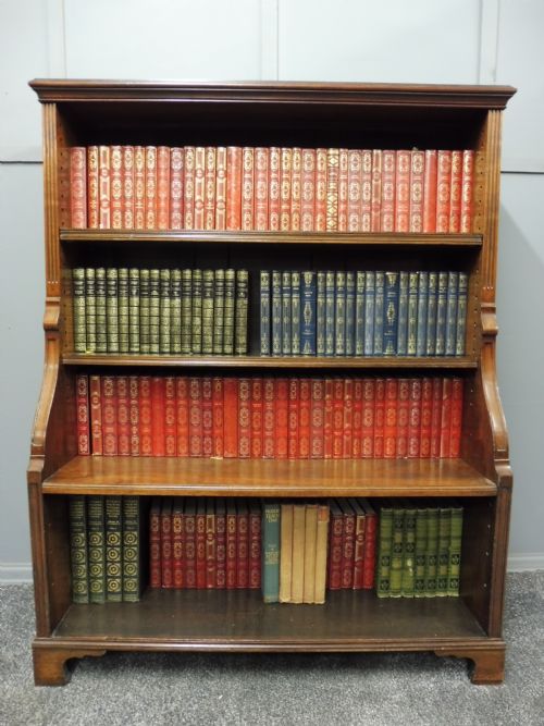19th Century Walnut Waterfall Bookcase