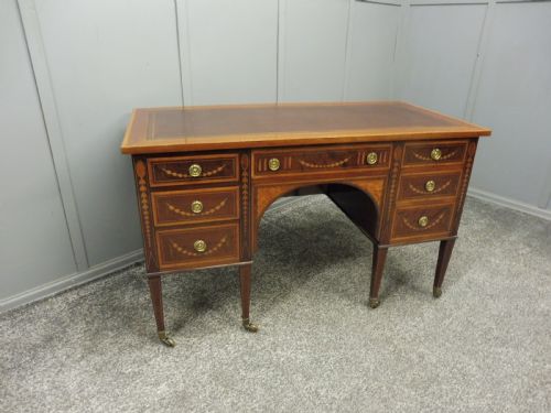 Antique Inlaid Mahogany Desk Circa 1900