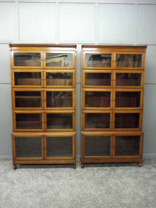 fig 1. EXCELLENT PAIR OF MAHOGANY MINTY OXFORD BOOKCASES