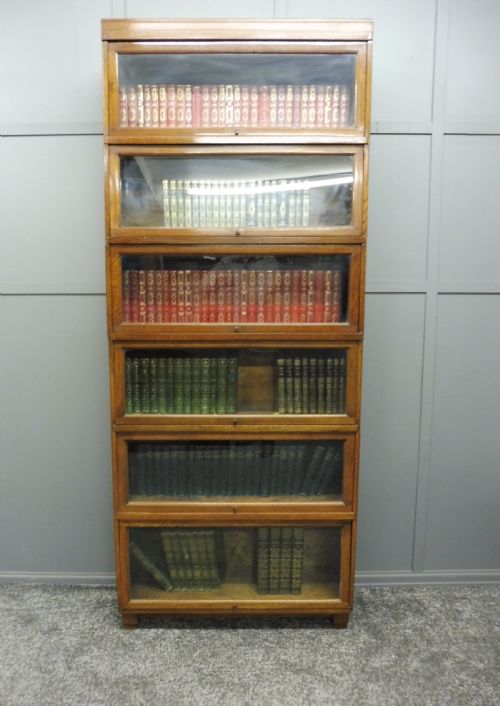 Oak Art Deco Globe Wernicke Lawyers Sectional Bookcase